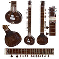 MAHARAJA MUSICALS Electric Sitar, Dark Natural Color DJE