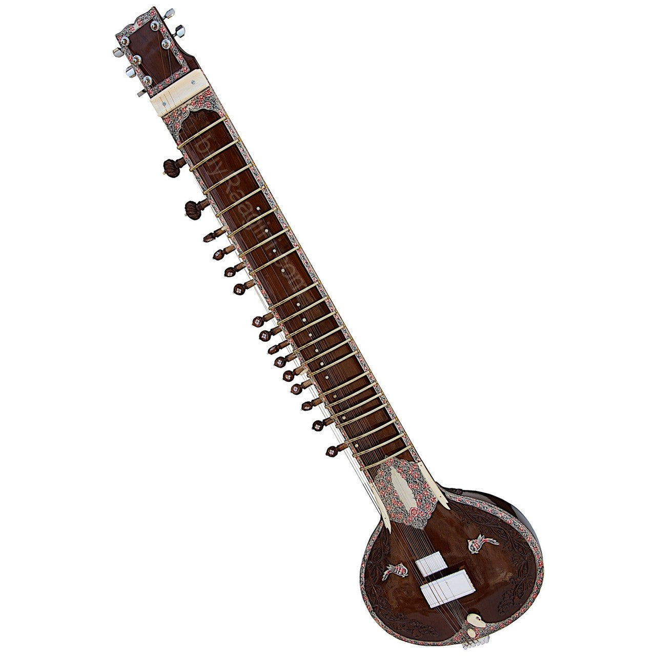 MAHARAJA MUSICALS Electric Sitar, Dark Natural Color DJE