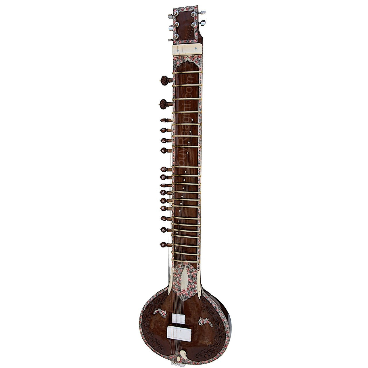 MAHARAJA MUSICALS Electric Sitar, Dark Natural Color DJE
