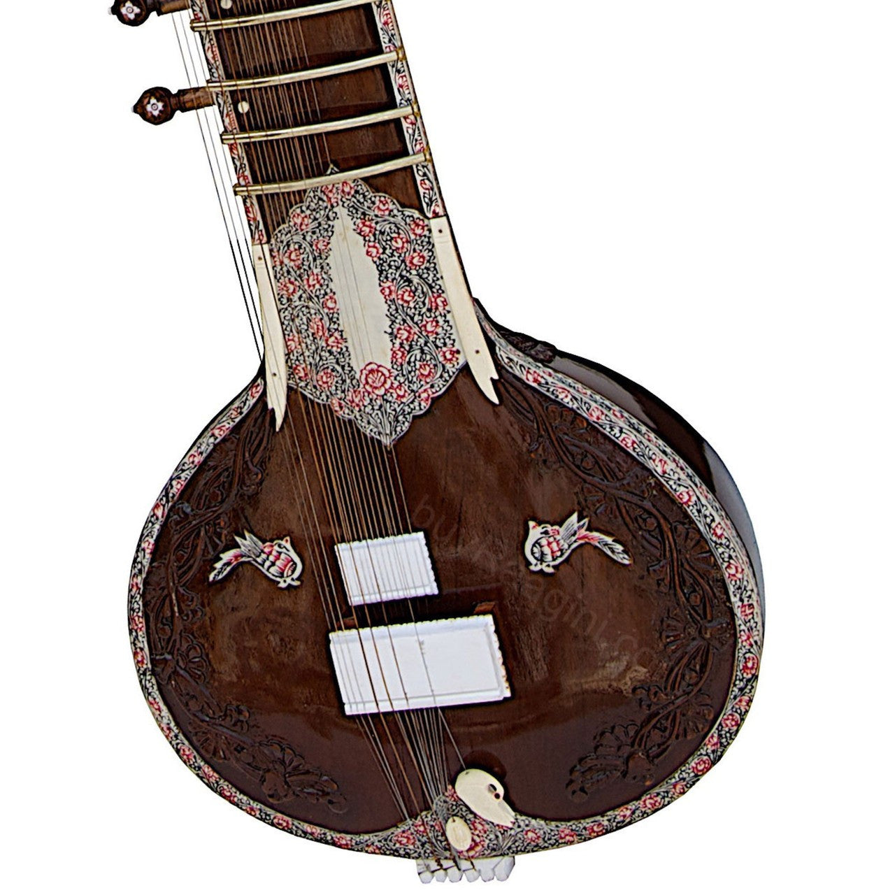 MAHARAJA MUSICALS Electric Sitar, Dark Natural Color DJE