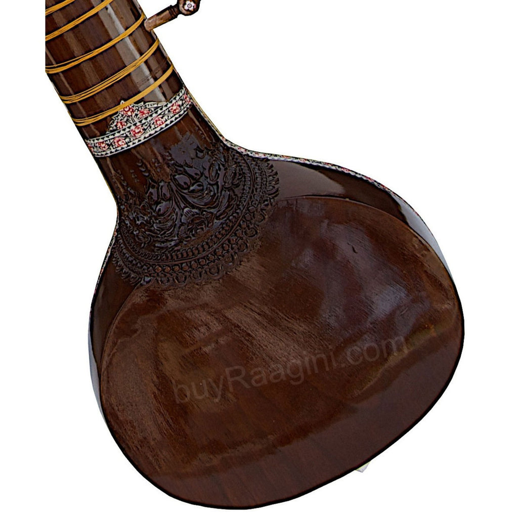 MAHARAJA MUSICALS Electric Sitar, Dark Natural Color DJE