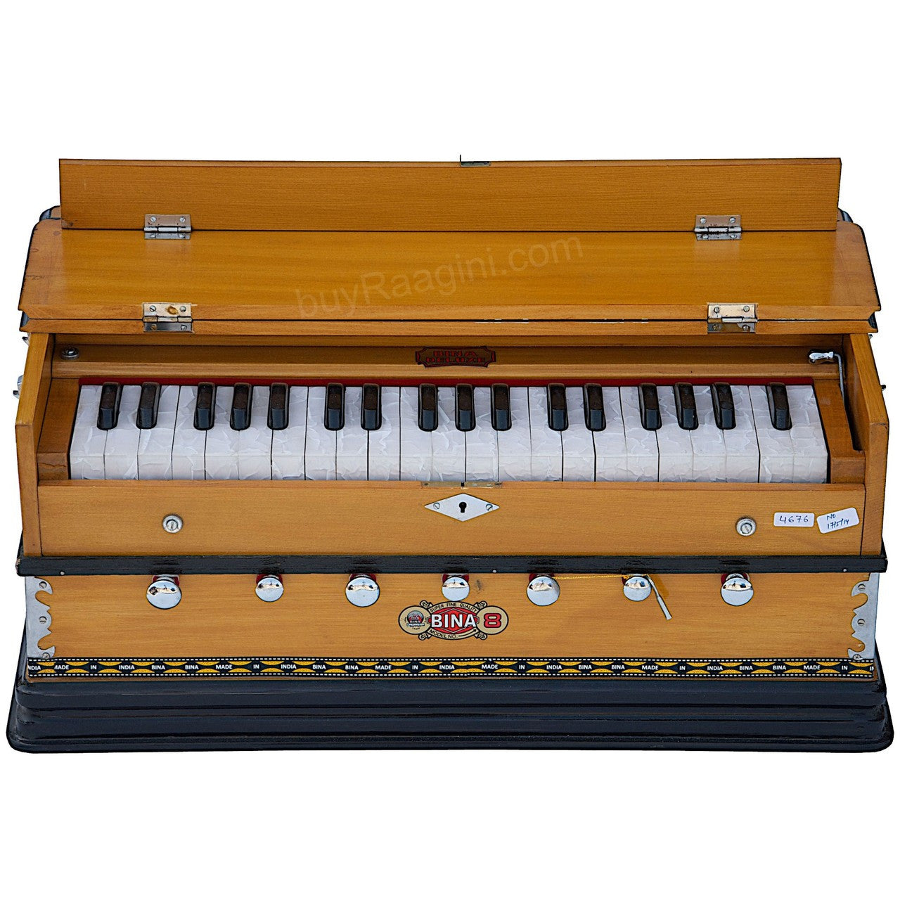 BINA NO. 8 Harmonium, 2 Reeds, 3.25 Octaves, 7 Stops, Coupler DJF