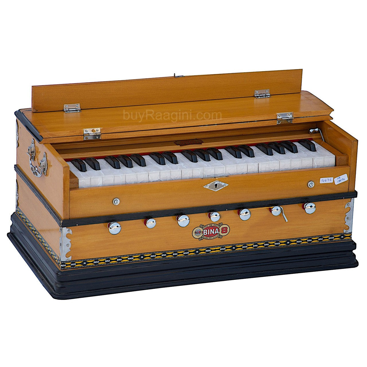 BINA NO. 8 Harmonium, 2 Reeds, 3.25 Octaves, 7 Stops, Coupler DJF