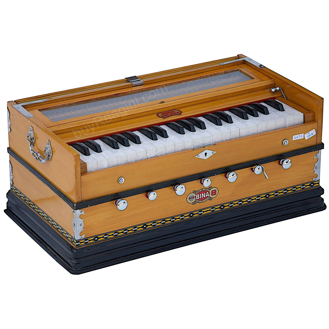 BINA NO. 8 Harmonium, 2 Reeds, 3.25 Octaves, 7 Stops, Coupler DJF