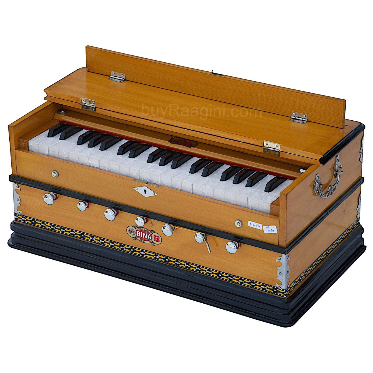 BINA NO. 8 Harmonium, 2 Reeds, 3.25 Octaves, 7 Stops, Coupler DJF