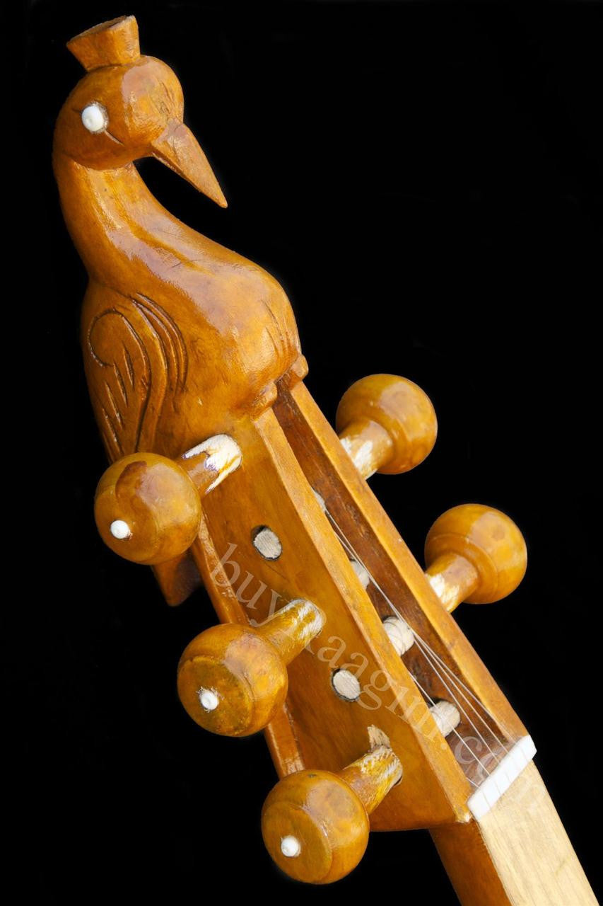 MAHARAJA Designer Mini Veena, Tun Wood, Handmade - EI