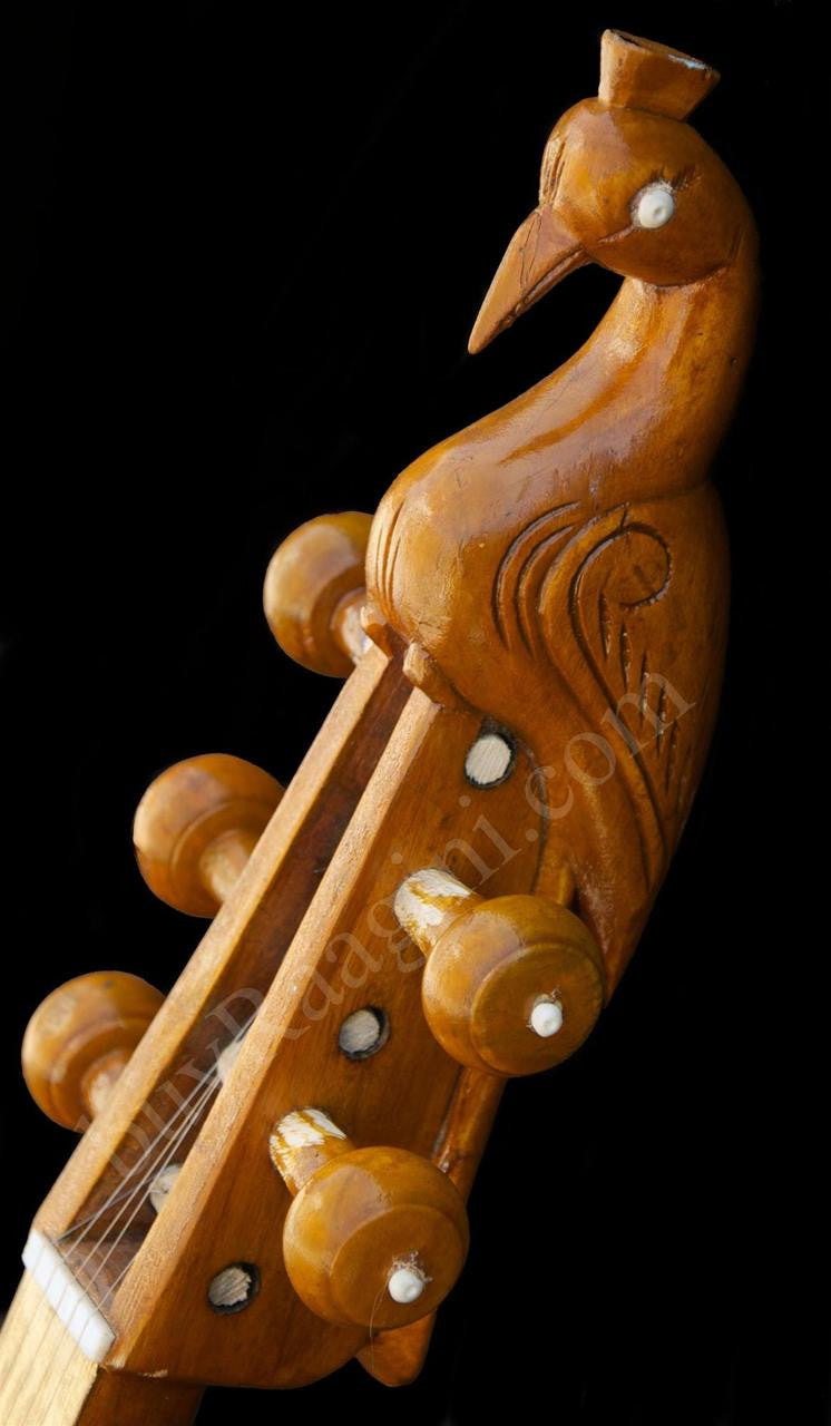 MAHARAJA Designer Mini Veena, Tun Wood, Handmade - EI