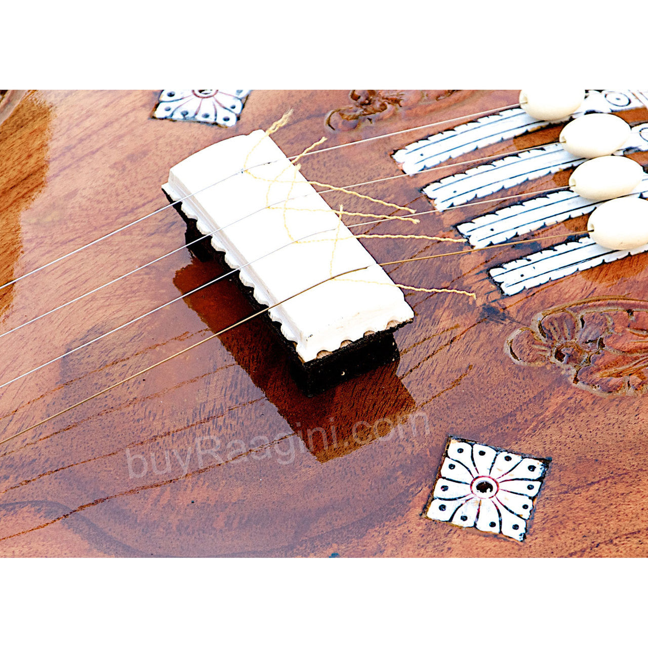 MAHARAJA Tanpuri, Wooden Carving, 4 Strings, Instrumental Tanpura FF 