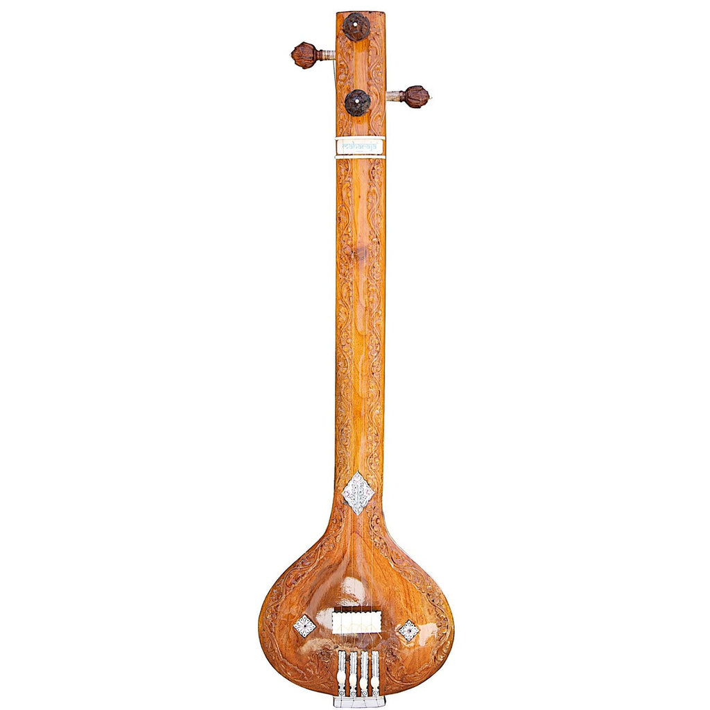 MAHARAJA Tanpuri, Wooden Carving, 4 Strings, Instrumental Tanpura FF 