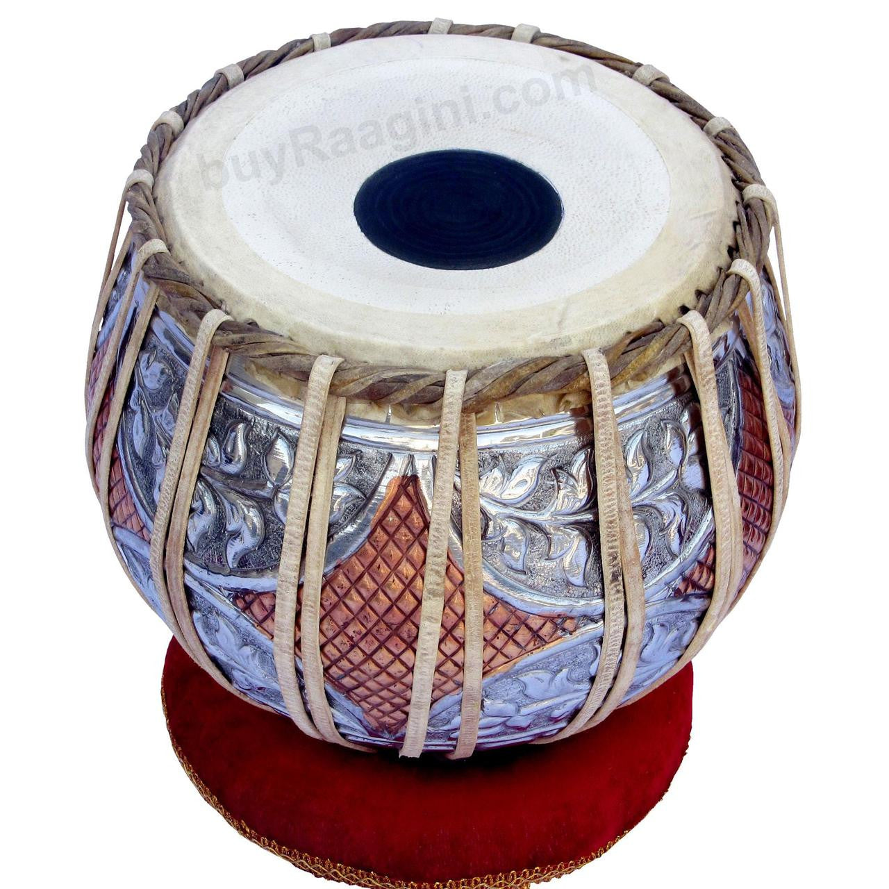 MAHARAJA Concert Twin Color Tabla, 4.5Kg Copper Bayan, Finest Dayan GJ