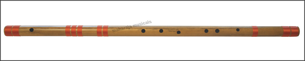 MAHARAJA Bansuri Scale C Natural Bass 35 Inch, Indian Bamboo Flute CEG