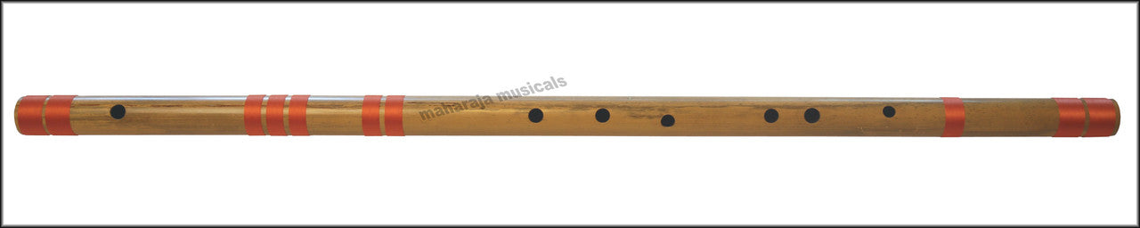 MAHARAJA Bansuri Scale C Natural Bass 35 Inch, Indian Bamboo Flute CEG