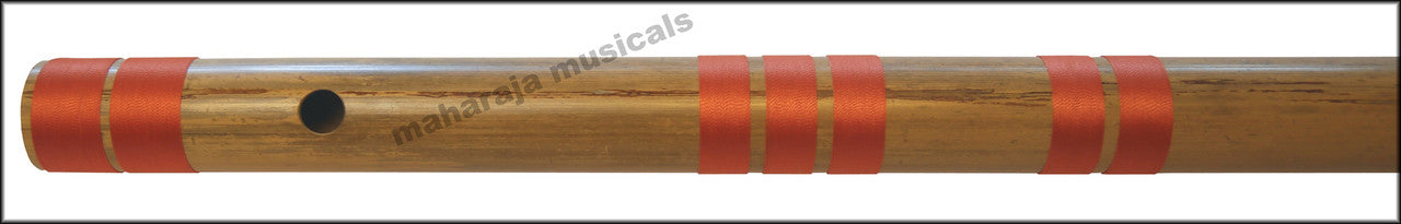 MAHARAJA Bansuri Scale C Natural Bass 35 Inch, Indian Bamboo Flute CEG