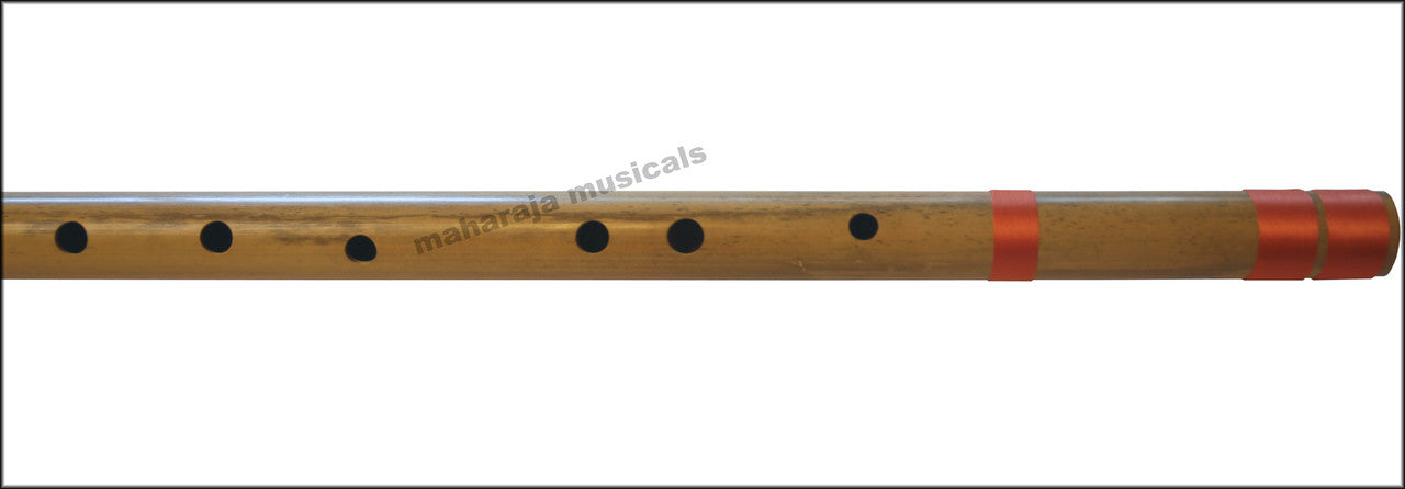 MAHARAJA Bansuri Scale C Natural Bass 35 Inch, Indian Bamboo Flute CEG