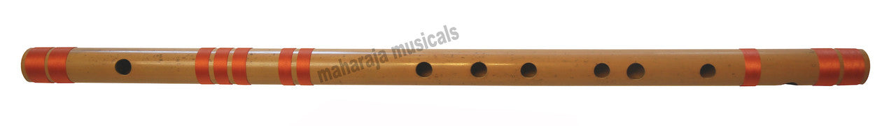 MAHARAJA Bansuri Scale A Sharp Med.11.8 Inch, Indian Bamboo Flute CED
