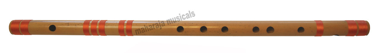 MAHARAJA Bansuri Scale A Natural Bass 23 Inch, Indian Bamboo Flute CEA
