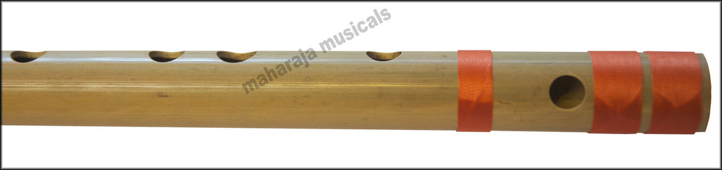MAHARAJA Bansuri Scale A Natural Bass 23 Inch, Indian Bamboo Flute CEA