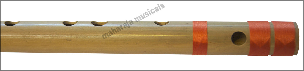 MAHARAJA Bansuri Scale A Natural Bass 23 Inch, Indian Bamboo Flute CEA