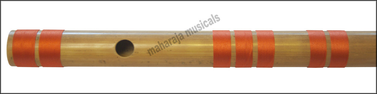 MAHARAJA Bansuri Scale A Natural Bass 23 Inch, Indian Bamboo Flute CEA