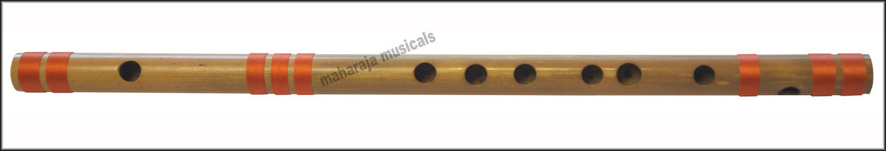 MAHARAJA Bansuri Scale D Sharp Med. 16.5 Inch, Indian Bamboo Flute CFF