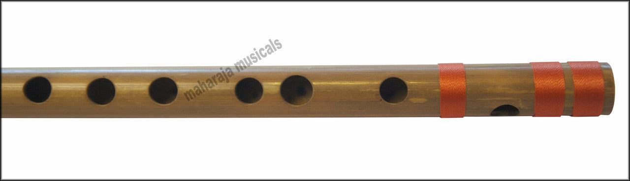 MAHARAJA Bansuri Scale D Sharp Med. 16.5 Inch, Indian Bamboo Flute CFF
