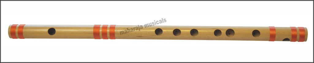 MAHARAJA Bansuri Scale F Natural Med. 14 Inch, Indian Bamboo Flute CGJ