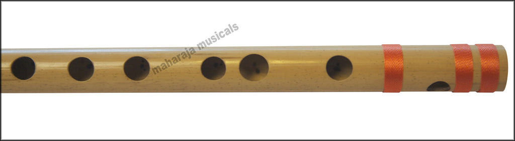 MAHARAJA Bansuri Scale F Natural Med. 14 Inch, Indian Bamboo Flute CGJ