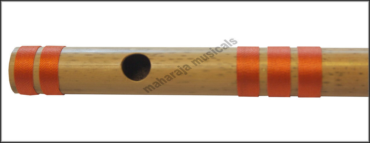 MAHARAJA Bansuri Scale A Sharp Med.11.8 Inch, Indian Bamboo Flute CED