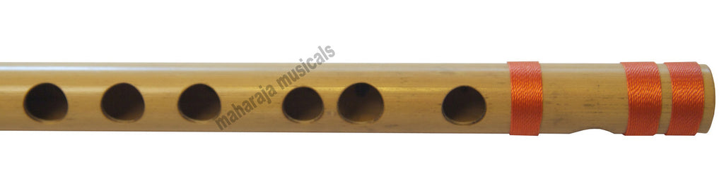 MAHARAJA Bansuri Scale A Sharp Med.11.8 Inch, Indian Bamboo Flute CED