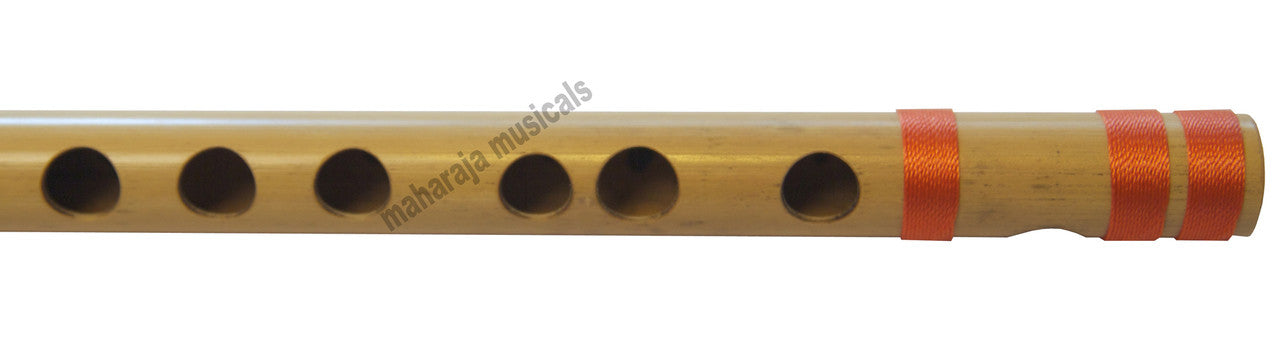 MAHARAJA Bansuri Scale A Natural Bass 23 Inch, Indian Bamboo Flute CEA