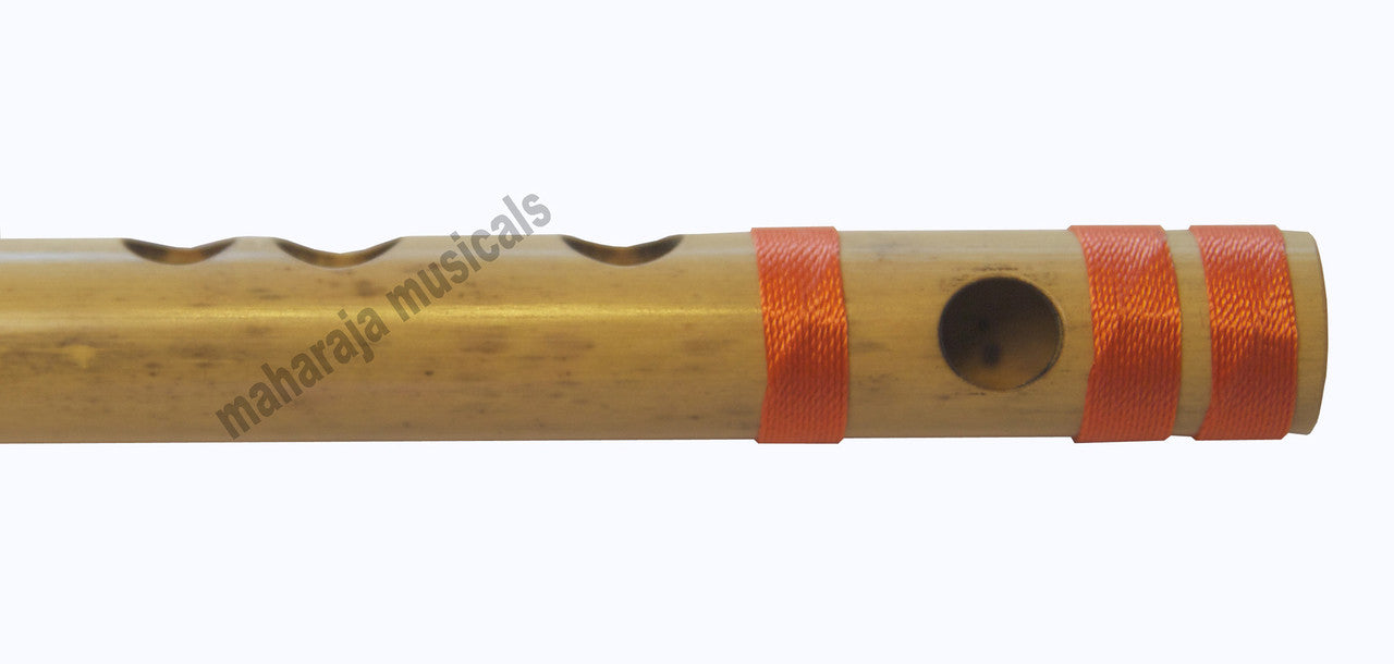 MAHARAJA Bansuri Scale A Sharp Med.11.8 Inch, Indian Bamboo Flute CED